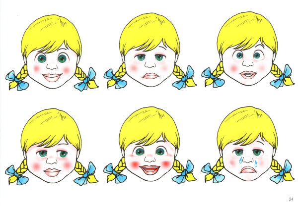 Лица с эмоциями для детского сада