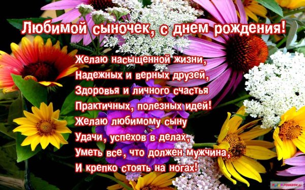 Поздравления с днём рождения сына
