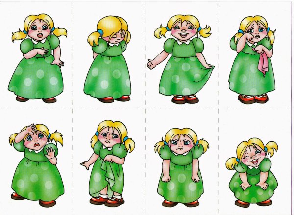 Карточки по эмоциям для дошкольников