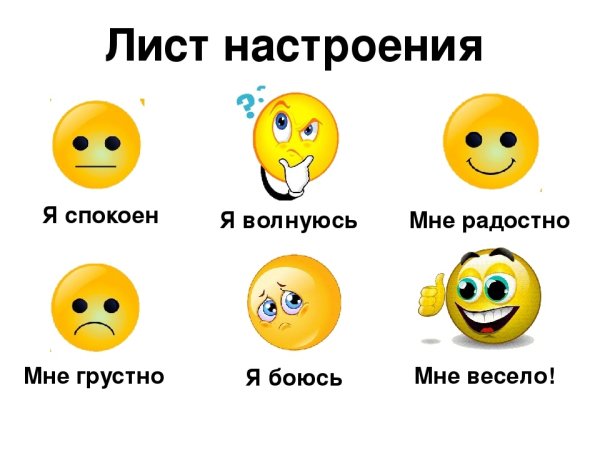 Смайлики настроение для детей