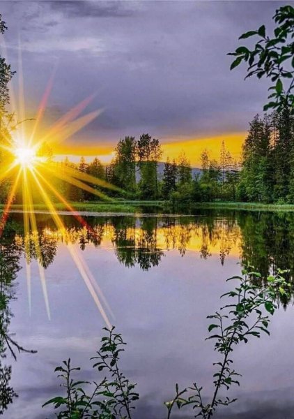 Утренний рассвет природа