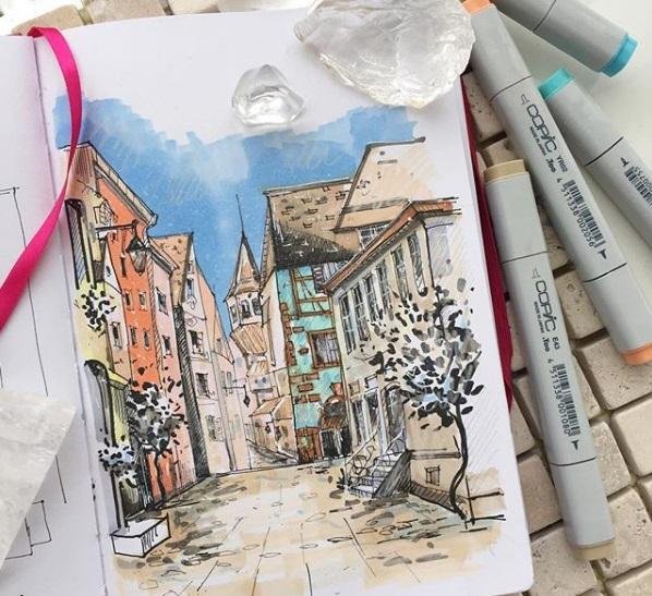 Рисунки маркерами