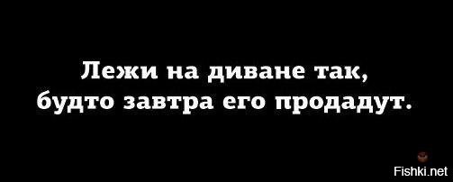 Лежи на диване так как будто завтра его продадут картинка