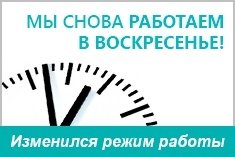 Мы работаем по воскресеньям