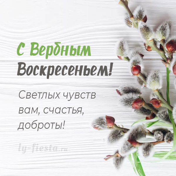 Стильные открытки с Вербным воскресеньем