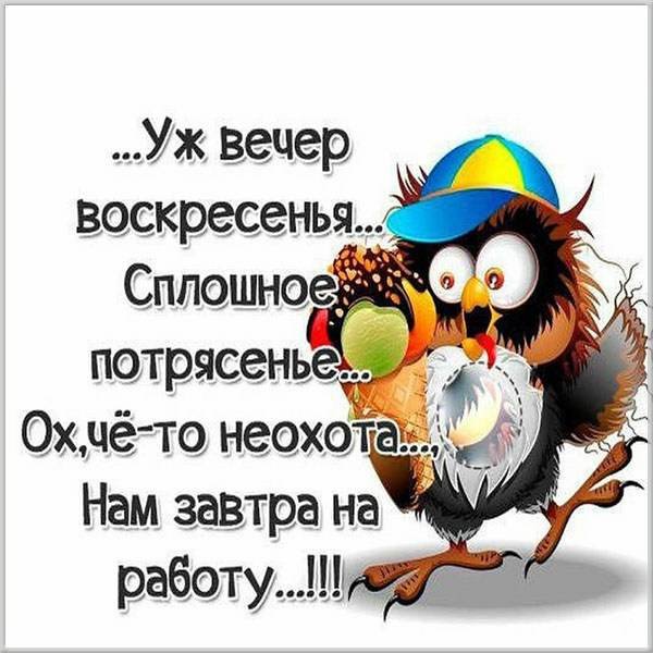 Открытки с воскресным вечером прикольные