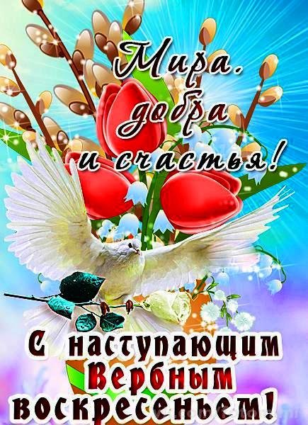 С наступаюшим Вербным во Кресен ем