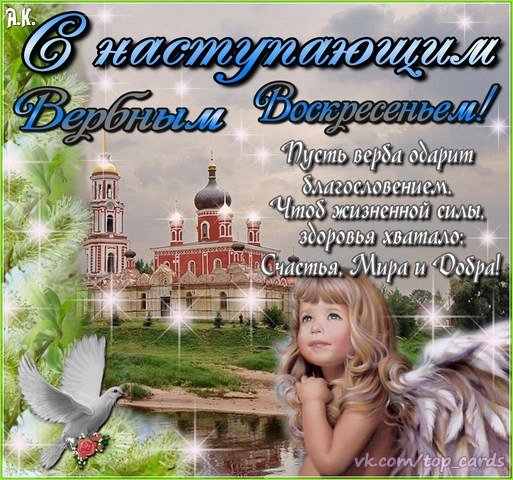 С наступающим Вербным воск
