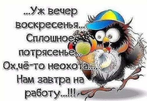 Вечер воскресенья
