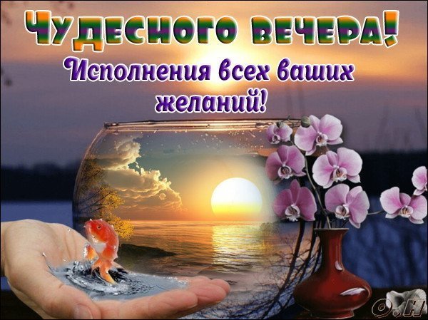 Пожелания доброго вечера и спокойной ночи
