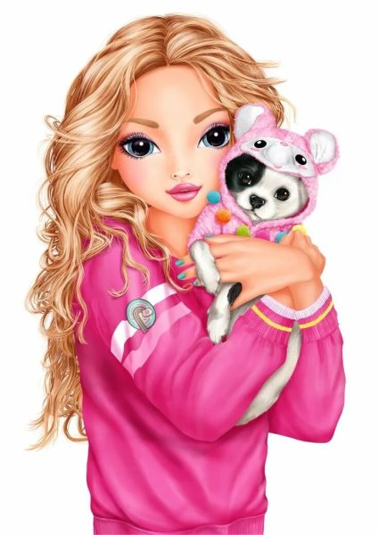 Девочка мультяшная красивая