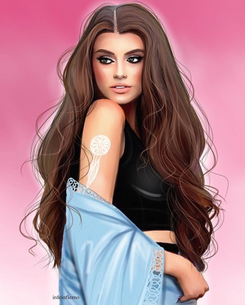 Красивые нарисованные девушки