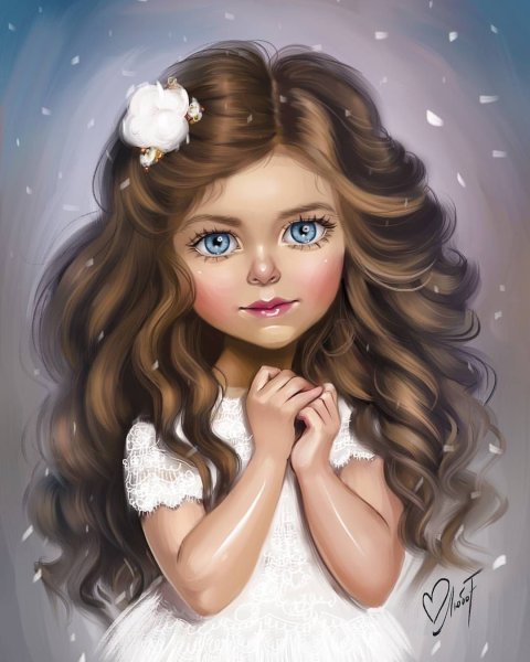 Милые мультяшные девушки