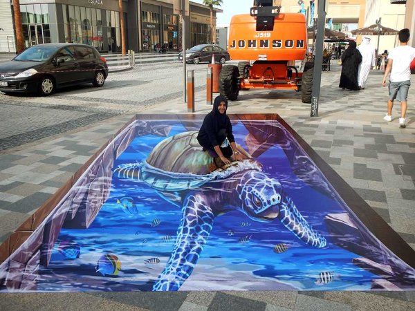 3д на асфальте