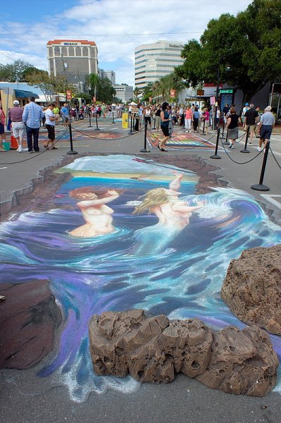 Рисование на асфальте