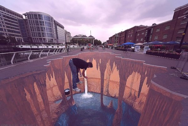 3д на асфальте