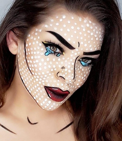 Макияж в стиле поп арт