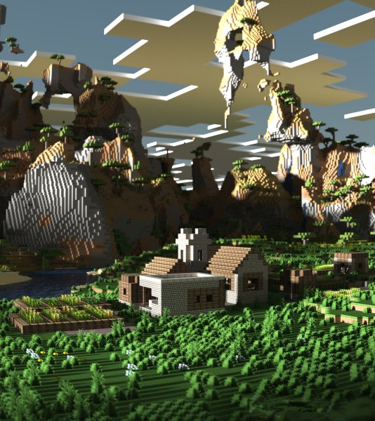 Деревня из МАЙНКРАФТА