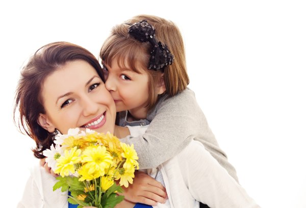 Мама с цветами