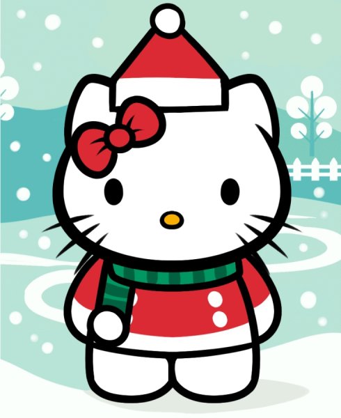 Хеллоу Китти рисованая
