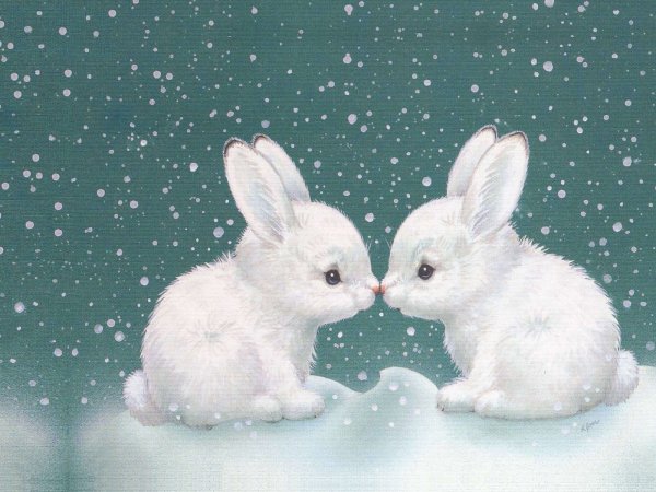 Зайчик зимой