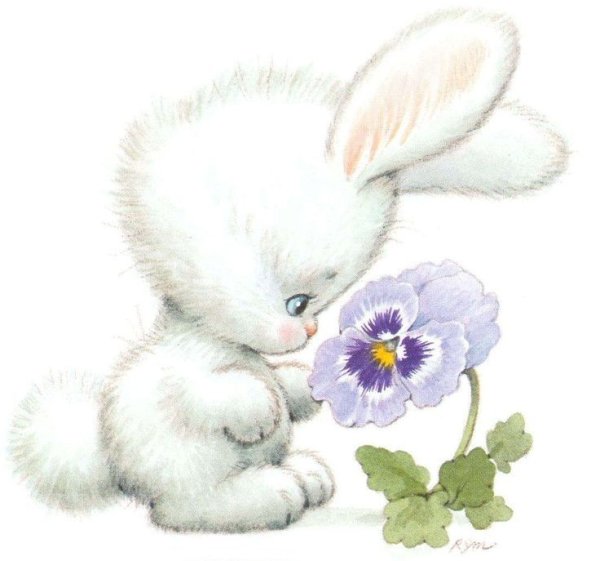 Зайчик рисунок