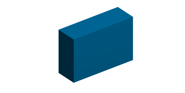 Прямоугольный параллелепипед на прозрачном фоне