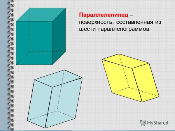 Форма параллелепипеда