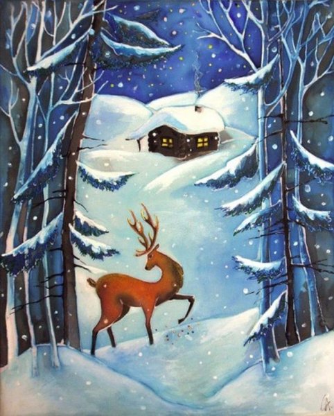 Рисунок на тему серебряное копытце