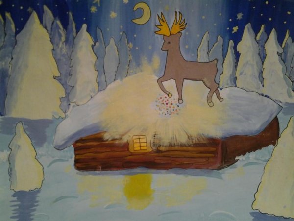 Рисунок к сказке серебряное копытце