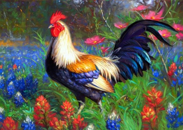 Петух картина