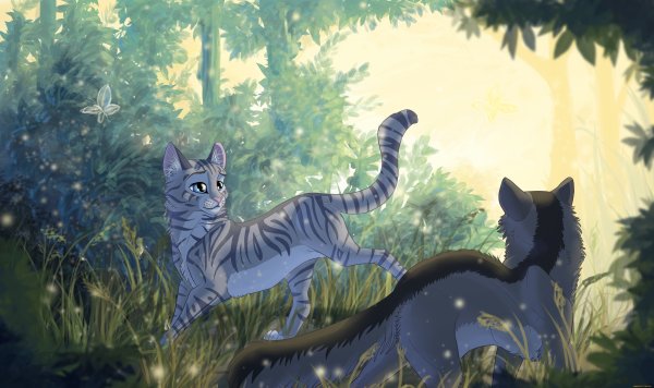 Коты Воители Крутобок и Серебрянка