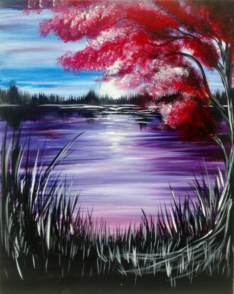 Картины мелками на бумаге