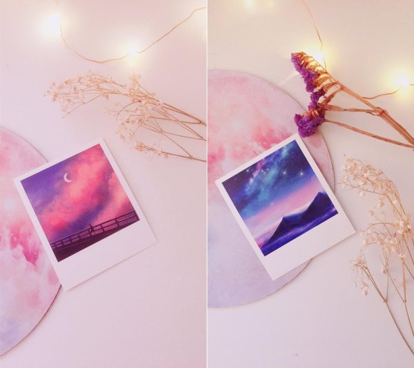 Пейзажи в стиле полароид