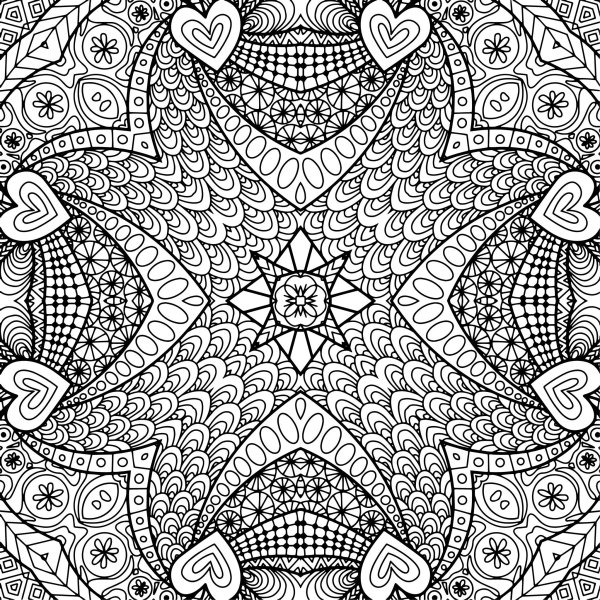 Мандалы раскраски на весь лист