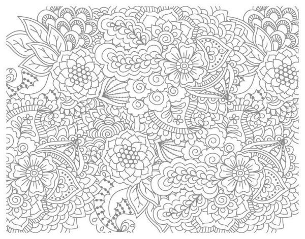 Раскраска антистресс "цветы"