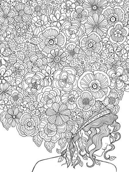 Раскраски для девочек сложные