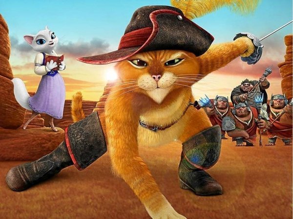 Приключения кота в сапогах мультфильм