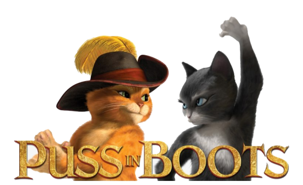 Кот в сапогах надпись