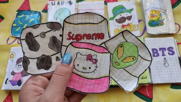 Бумажные сюрпризы для срисовки