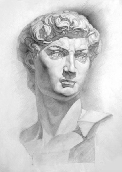 Гелиос гипсовая голова