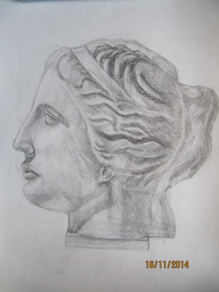 Гипсовая голова Апоксиомена