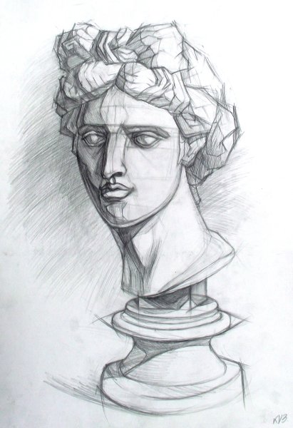 Меркурий гипсовая голова