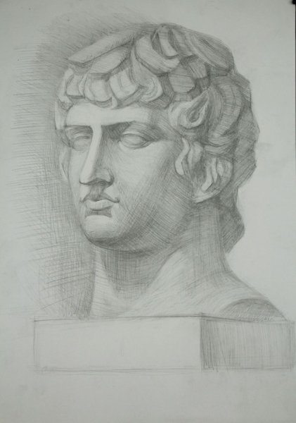Гипсовая голова Аполлона Давида