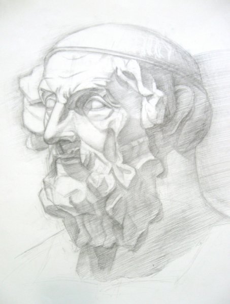 Гипсовая голова Гаттамелата