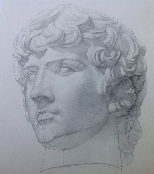 Референс гипсовой головы Гермес