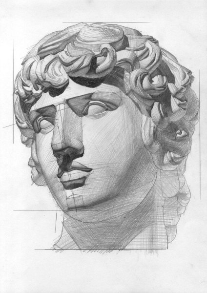 Гефестион гипсовая голова