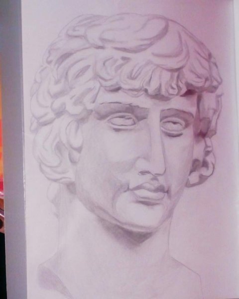 Диадумен гипсовая голова Академический рисунок