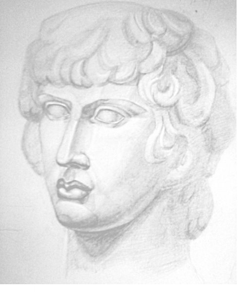Гипсовая голова Давида