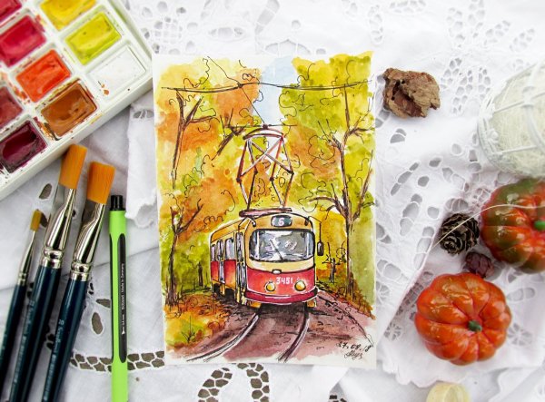 Акварельный скетчинг